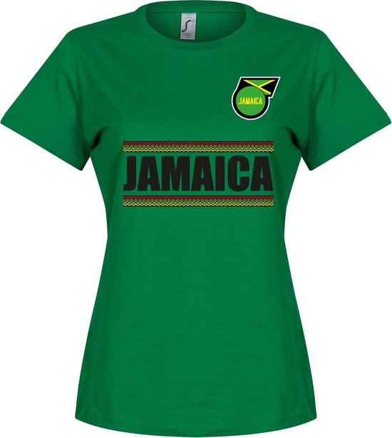 Jamaica Team Dames T-Shirt - Groen - XL