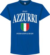 Italië Rugby T-Shirt - Blauw - XXL