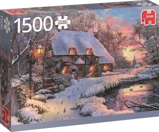 gesponsord kin als resultaat Jumbo Premium Collection Puzzel Winter Cottage - Legpuzzel -1500 stukjes |  bol.com