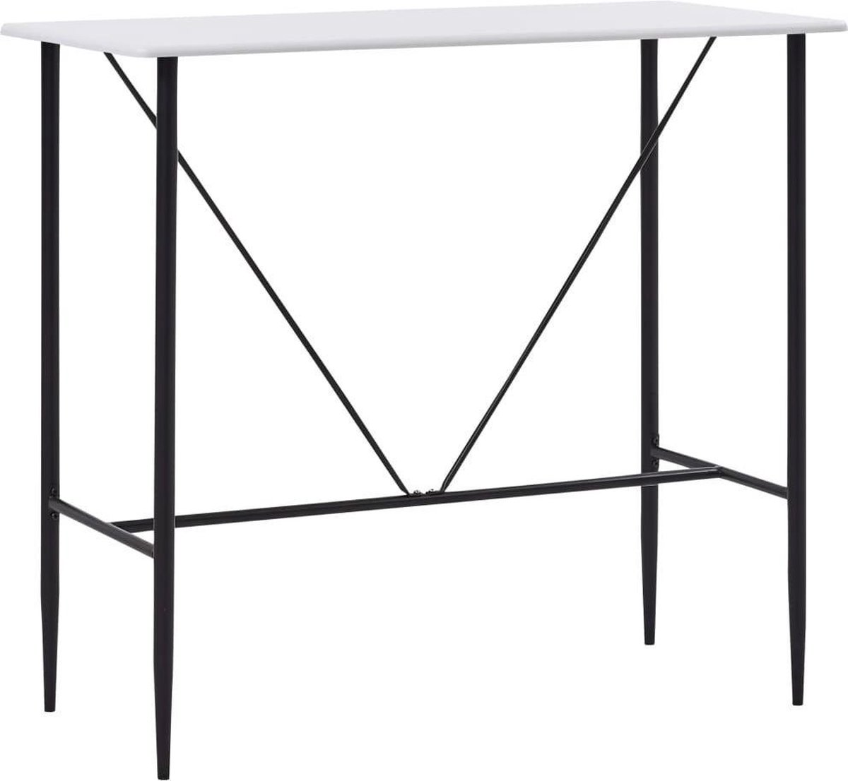 vidaXL Bartafel - 120x60x110 - cm - MDF - wit