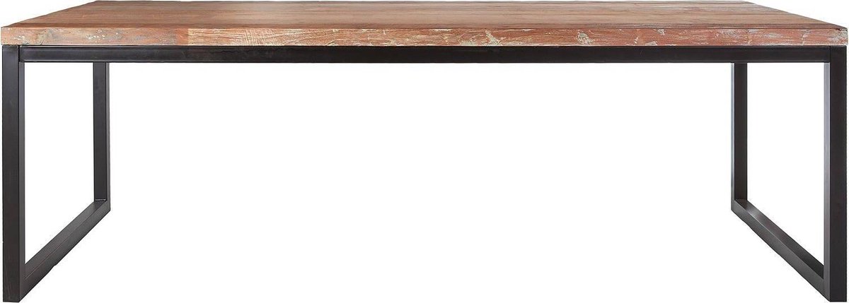 Eettafel recycled teak hout 160x90 cm | bol.com
