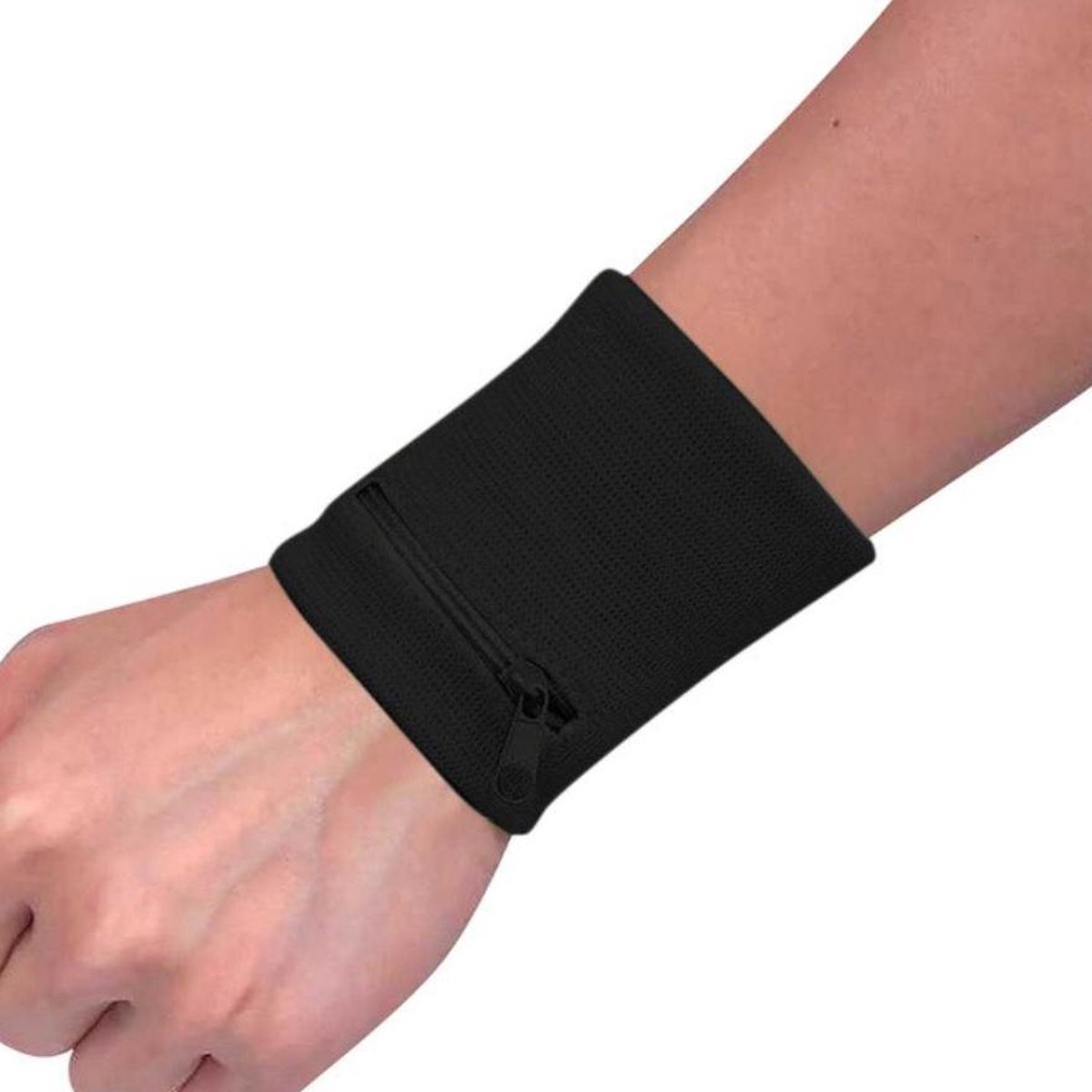 WiseGoods - Premium Pols Portemonnee - Zweetband Met Rits - Hardlopen - Gym - Fietsen - Onderweg - Veilig - Sport Bag