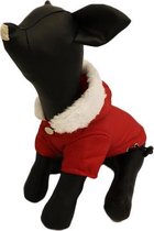 Winterjas voor de hond in de kleur rood - XL ( rug lengte 32 cm, borst omvang 44 cm, nek omvang 32 cm )