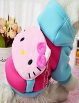 Carnavalspak voor de hond als hello kitty