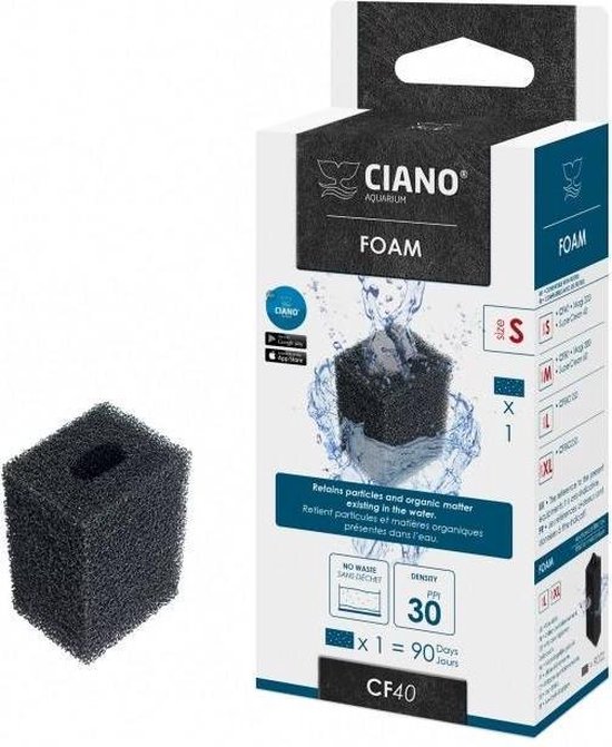 Éponge de filtre de rechange pour filtre d'aquarium Ciano CF20 & CF40 |  bol.com