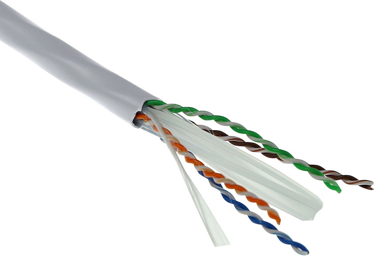 ACT XS6103 CAT6A U/UTP Massief PVC | ECA | 23AWG | Grijs | 305 meter