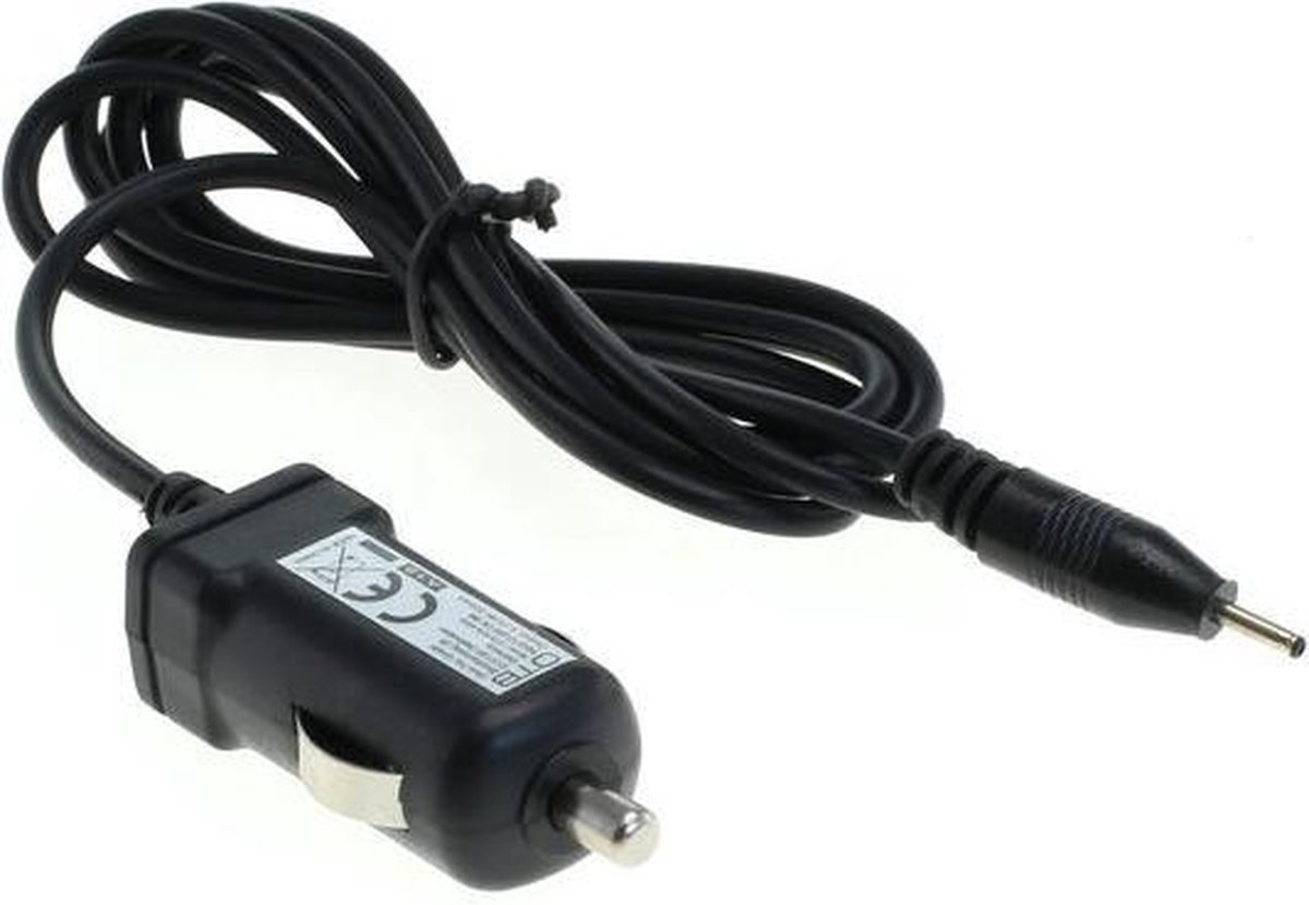 Telefoon autolader 6V / 0,5A / 3W - 2,0mm x 0,5mm voor o.a. Nokia - 1,2 meter