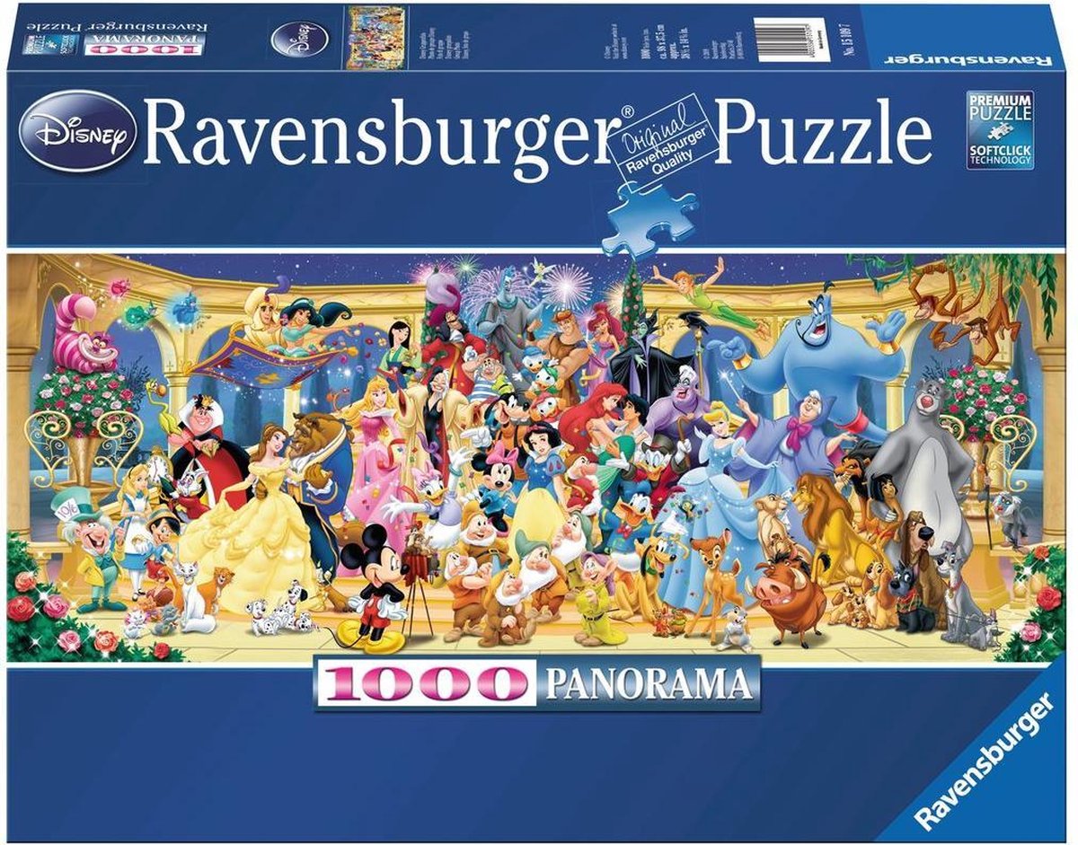 Bol.com Ravensburger Panorama Puzzel Disney Groepsfoto - Legpuzzel - 1000 stukjes aanbieding
