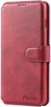 AZNS Samsung Galaxy S10 5G Portemonnee Hoesje Kunstleer Rood