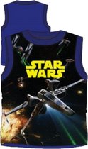 Star Wars - Singlet - Model "X-Wing In Combat Action!" - Zwart / Donkerblauw - 116 cm - 6 jaar