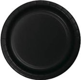 Kartonnen Bordjes zwart 18cm 20st - Wegwerp borden - Feest/verjaardag/BBQ borden / Gebak bordjes maat