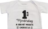 Rompertje baby met tekst cadeau mama jongen meisje | eerste moederdag ik ben het mooiste cadeautje | korte mouw | wit zwart | maat 62-68