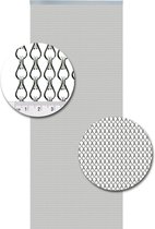 Vliegengordijn aluminium ketting zilver mat , 100x 240 cm