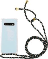 Feeling Peachy Telefoonhoesje met Koord Green Vibes - Telefoonhoesje met koord Samsung S10 - Telefoonkoord - Backcover met koord -  Hoesje met Koord - Ketting Koord Telefoon - Tran