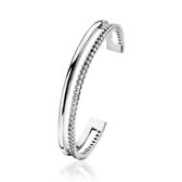 ZINZI zilveren klemarmband glad gourmet 9mm breed  ZIA1297
