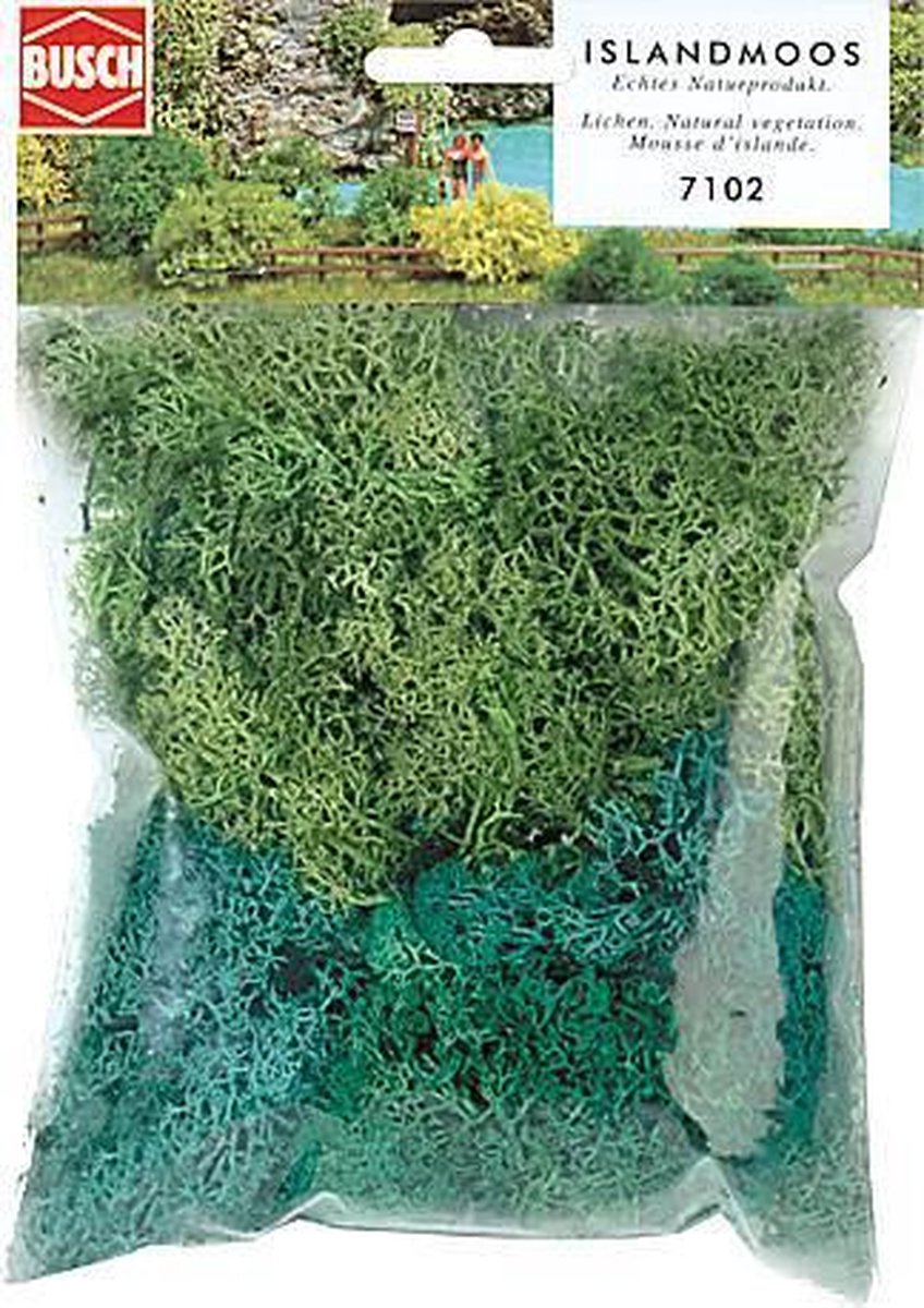 Busch - Islandmoos,grün (Bu7102) - modelbouwsets, hobbybouwspeelgoed voor kinderen, modelverf en accessoires