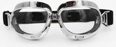 Chrome vliegeniersbril helder glas
