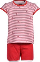 Woody pyjama meisjes/dames - rood-wit - flamingo - 201-2-YPF-Z/936 - maat 128