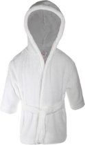 Soft Touch Badjas Met Capuchon Junior Wit Maat 74-80