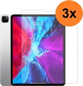 iPad Pro 12.9 2020 Screenprotector - iPad Pro 12.9 2021 Screenprotector -12.9 inch - 3X Screen Protector Gehard Glas / Glazen  (3 stuks)