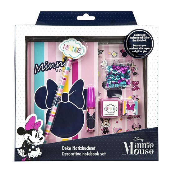 Disney – Minnie Mouse – Decroratieve notitieboekset – giftbox – paillette