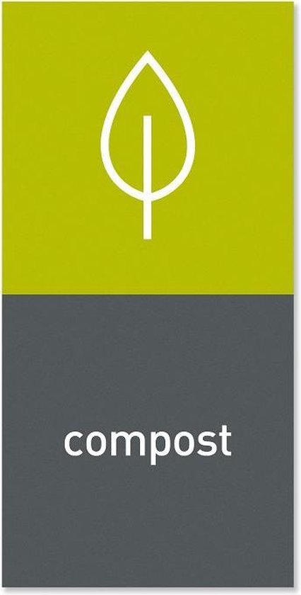 Afvalemmer Marker Magnetisch - Compost - Grijs - Simplehuman