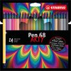 Viltstiften STABILO Pen 68 - trendy etui 24 kleuren