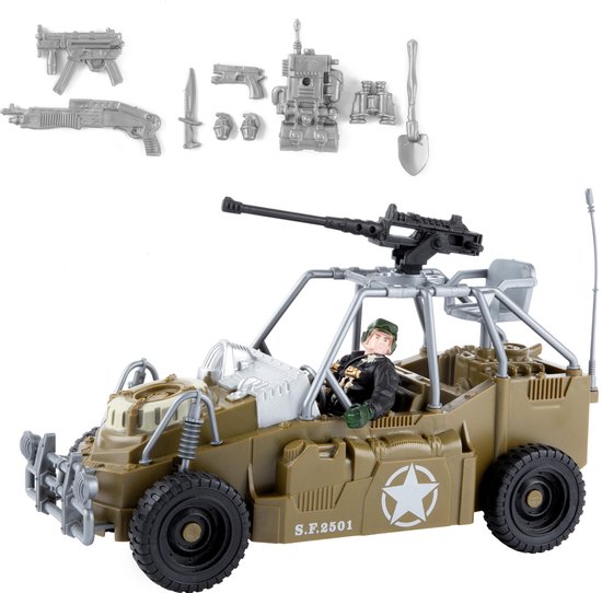 Toi Toys Alfafox Ensemble de jeu militaire avec accessoires