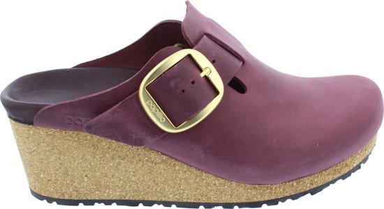 Birkenstock Papillio Fanny Zinfandel Big Buckle Leather Narrow-fit Muil met  sleehak – | bol.com