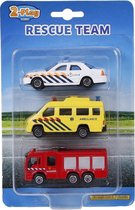2-play Hulpdiensten Met Spuitwagen 8 Cm 3-delig