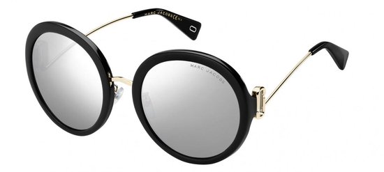 Accessoires Zonnebrillen Ronde zonnebrillen Marc Jacobs Ronde zonnebril zwart-goud elegant