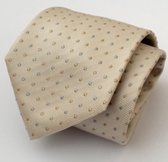Zijden Stropdas - Beige met klein motief
