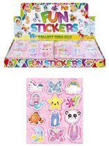 120 Stuks - Fun Stickers - Schattige Stickervellen - In Display - Sticker - Uitdeelcadeautjes - Traktatie kinderen - Meisjes