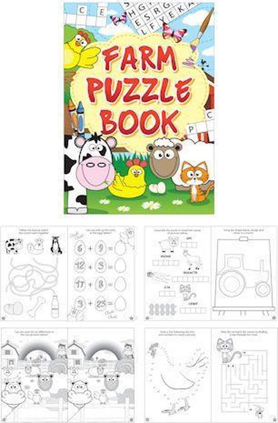 48 stuks - Uitdeelcadeautjes - Puzzelboeken - Model: Boerderij - Uitdeel Traktatie voor kinderen - Jongens & Meisjes