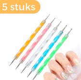 Druppelpennen - Nail Airt Acryl Dotting Pen - Tool Set 5 stuks