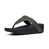 FitFlop™ Lottie Glitter Stripe Toe-Thongs Polyester Zwart - Maat 37