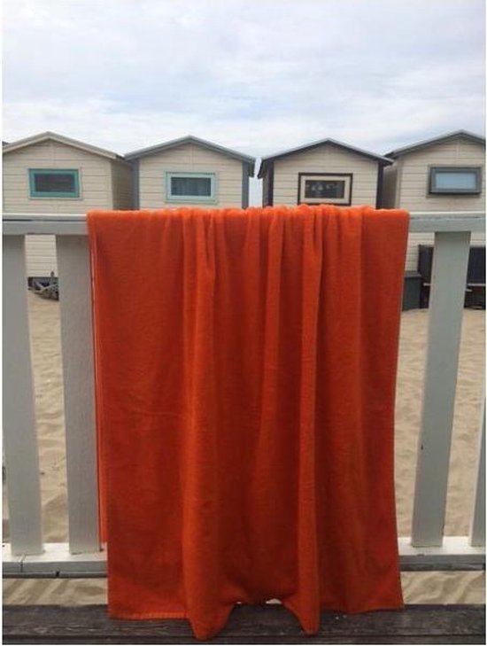 Serviette de plage éponge orange