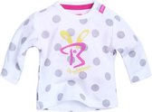 Beebielove Babykleding Meisjes Gestipte Tshirt (Wit) - 50