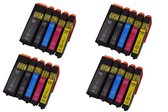 KATRIZ huismerk inkt voor Epson 4x T3351XL BK  + 4x T3361XL BK + 4x T3362XL c + 4x T3363XL M + 4x T3364XL Y |(20stuks) | - Met chip