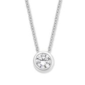 Silver Rose -CH2009W -Ketting -925 Zilver gerodineerd -Cubic Zirkonia