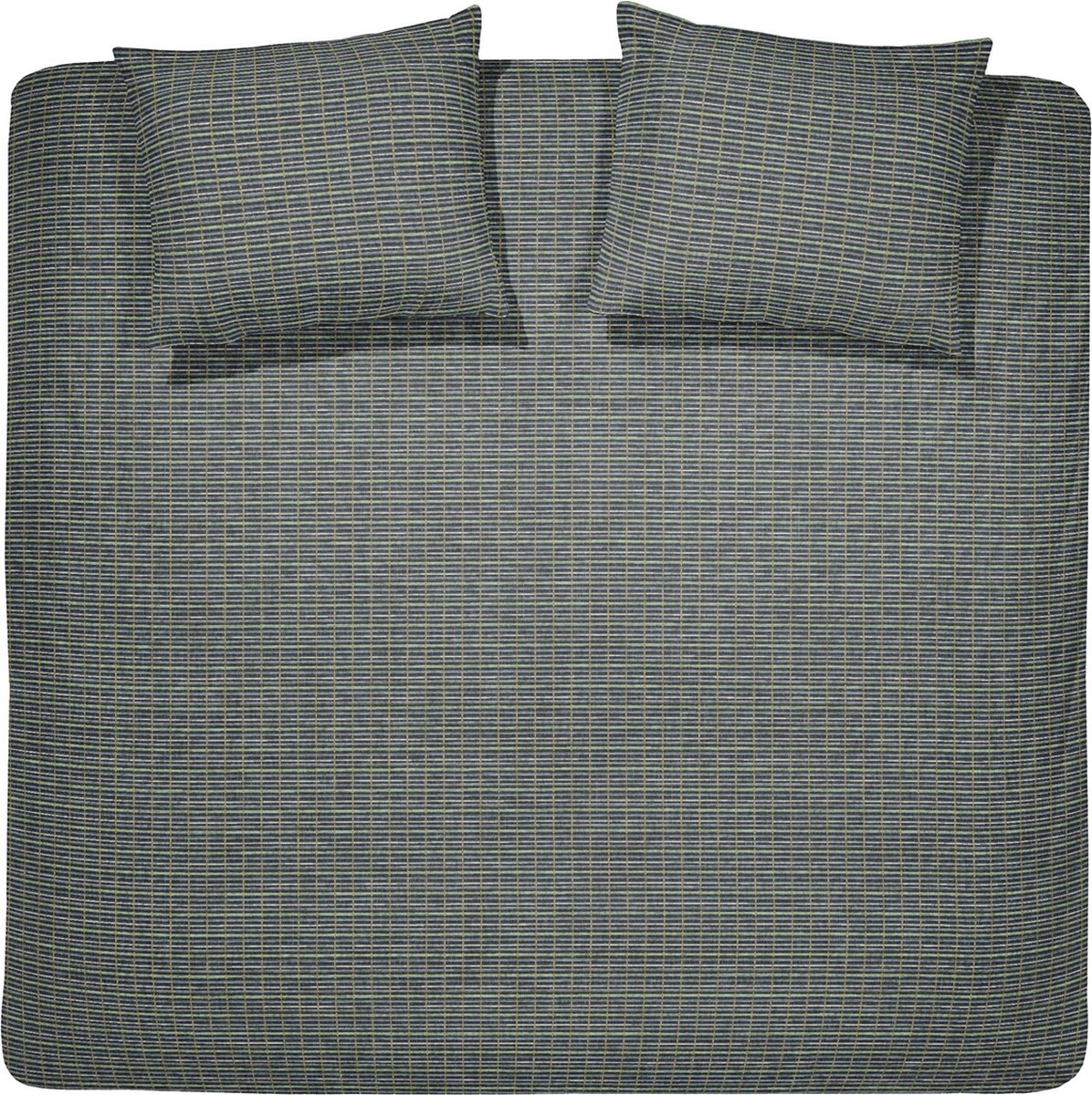 Damai Dekbedovertrekset bio katoen mann green 2 persoons dekbedovertrek 200 x 200 cm + 2 slopen 80x80 cm