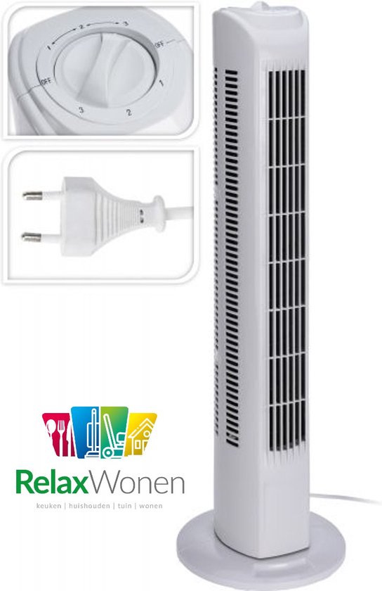 Ventilador de Pie WiFi 25.5cm 26W 9 Velocidades Vital Silence Blanco Thinia Hom