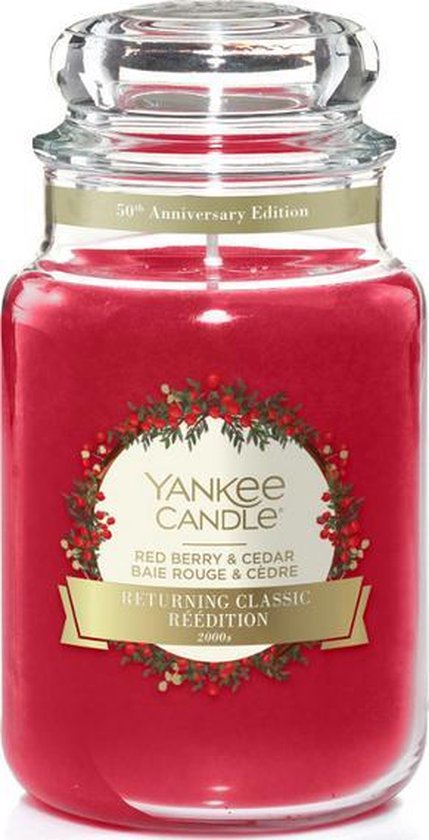Yankee Candle Large Jar Geurkaars - Red Berry & Cedar