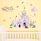 Kasteel Prinses Muursticker - Meisjes Decoratie Stickers Muur & Wand - Voor Slaapkamer / Kinderkamer / Babykamer / Meisjeskamer - Muurdecoratie Wanddecoratie