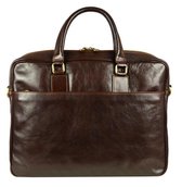 Leer Briefcase Laptoptas - De Kleine Prins - Aktetas bruin 15 inch