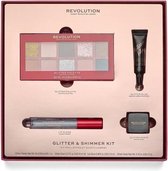 Makeup Revolution Glitter & Shimmer Kit - Glitter Palette - Lipgloss - Cadeauset - Feest - Carnaval