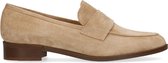Manfield - Dames - Taupe suède loafers - Maat 40