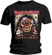 Iron Maiden Heren Tshirt -S- Legacy Aces Zwart