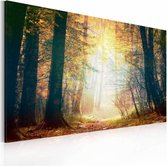 Schilderij - Schoonheid van de Herfst, 1 deel , bruin geel , premium print op canvas