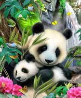Peinture par numéro - Panda - Ours - Peinture par numéro - 40 X 50 CM - Toile - Lin - 2.0 Produits®